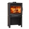 M Series 5 Widescreen with Cast Iron Door on log store