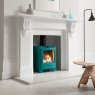Solution 5 Bioethanol in Miami Blue shown with optional top flue collar (not included) for top flue pipe fitting