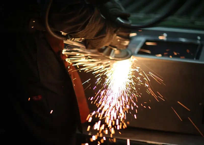 A fettler at work in the Arada stove factory